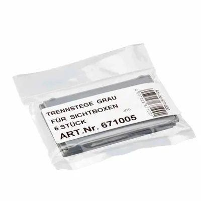 Image de Séparateur transversal pour bac à bec Gr.2/2L PP gris 6 pcs/bt HÜNERSDORFF