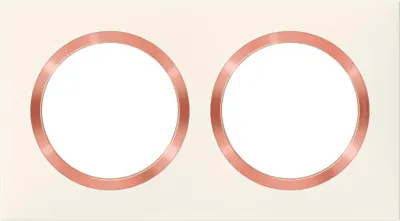 Image de Plaque double Dooxie, LEGRAND, blanc rose