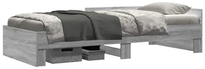 Produktbild von vidaXL Bettgestell mit Kopfteil Grau Sonoma 80 x 200 cm Holzwerkstoff