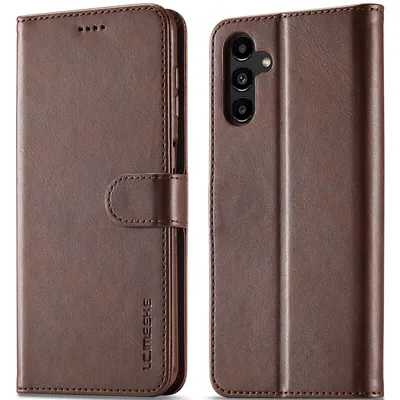 Obrázek produktu pro Pouzdro pro Samsung Galaxy A13 5G, kožené flipové pouzdro s magnetickým uzávěrem a stojánkem, ochranné pouzdro Hnědý