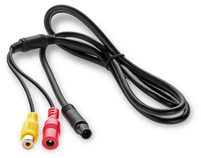 Produktbild von Carmedien Rückfahrkamera Adapterkabel Mini 6-Pin auf Cinch Buchse und Niedervoltbuchse zur Spannungsversorgung Anschlusskabel Rückfahr Kamera System