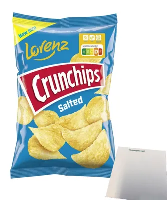 Produktbild von Lorenz Crunchips Salted (150g Packung) + usy Block