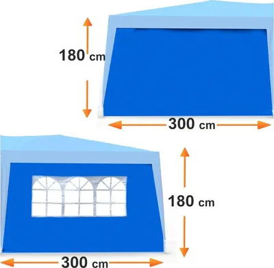 Image de Partie latérale du pavillon 2X parties latérales pour 2x2 m avec paroi latérale ou 300x180cm pour 3x3 m