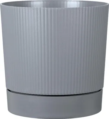 Produktbild von Scheurich LINO+, Pflanzgefäß aus Kunststoff, Farbe: Pure Grey, 47 cm Durchmesser, 46 cm hoch, 56 l Vol.
