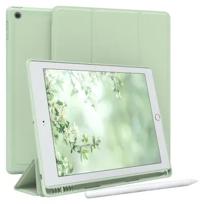 Produktbild von EAZY CASE Smartcase mit Stifthalter für Apple iPad 2017 / 2018 (5./6. Gen.) Hülle mit Stifthalterung, Tablet Cover aufstellbar  9,7 Zoll in Grün