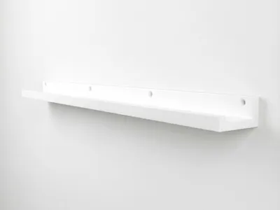 Obrázok produktu pre Nástenná polica na obrazy FOTOPLANK 120 cm, biela