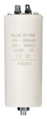 Produktbild von Kondensator Motorkondensator Anlaufkondensator Arbeitskondensator 450V W1 AMP 60.0 µF
