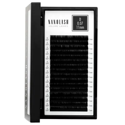 Image de Extensions de cils volume Nanolash - 0.07 D curl 11mm