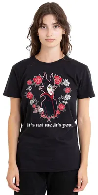 Image de T-shirt pour femmes, collection "Disney Villains", modèle Maléfique, inscription "It's Not Me, You Ladies", couleur noire, taille L (Europe)