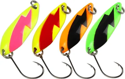 Produktbild von FTM Spoon Spark 2,5g - Forellenblinker, Farbe:orange/schwarz mit Blitz
