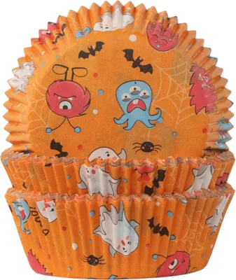 Produktbild von Demmler Muffinformen Spooky - zum Dekorieren selbstgemachter Muffins - 60Stk. pro Packung - 5012776050