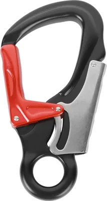 Image de 35kn escalade Clips mousqueton D forme lourde pour rocher -descendeur alpiniste noir, rouge