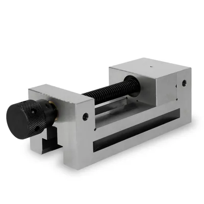 Immagine prodotto di Morsa di precisione EBERTH con mandrino, larghezza ganasce 100 mm, forza di serraggio massima 125 mm, altezza ganasce 45 mm, in acciaio robusto, professionale