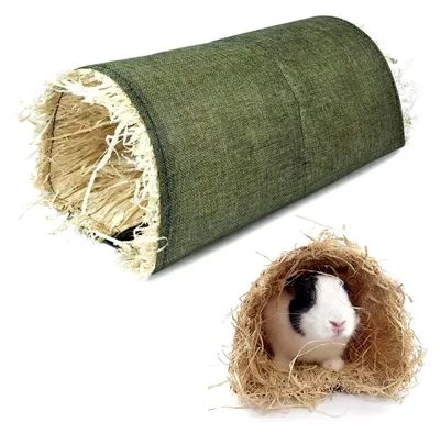 Produktbild von Kaninchen- und Meerschweinchen-Tunnel, Kuscheltunnel für Hamster, Spielzeug und Zubehör für Kleintiere, Aktivitätstunnel für Meerschweinchen, Frettchen, Chinchillas und Igel (Grün)