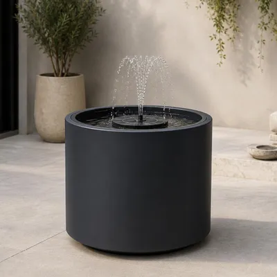 Produktbild von Solarbrunnen Outdoor Set mit großer Ø 47x45 cm Schale anthrazit