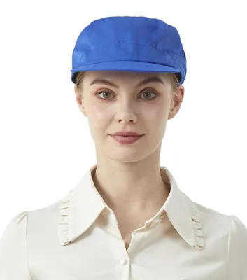 Arbeitsmütze 3er-Pack, Polyester-Baumwolle, blau, verstellbar, One Size