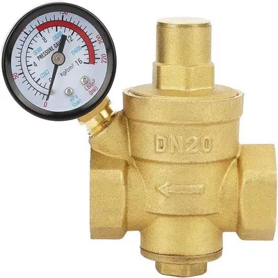 Immagine prodotto di Regolatore di pressione dell'acqua in ottone con manometro DN20