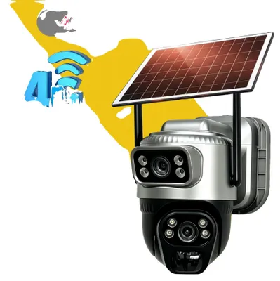 Image de Caméra de surveillance, alimentée par énergie solaire, avec connectivité 4G, caméra 4G avec carte de 128 Go