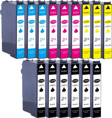 Produktbild von 15er Sparpack ersetzt Epson 16XL (16) Druckerpatronen