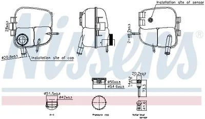 Produktbild von NISSENS Ausgleichsbehälter Kühlmittel für OPEL Astra G CC (T98) Kühlwasser 996303