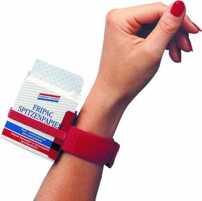 Produktbild von Fripac-Medis Handgelenkspender Spitzenpapier Rot 1 Stück Professionell