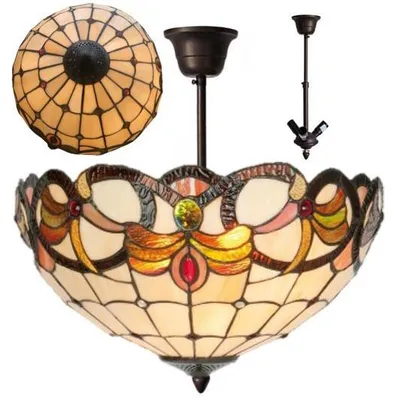 Immagine prodotto di Lampada da soffitto Tiffany con stelo regolabile Ø40 CASIOPEA