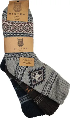 Produktbild von 3 Paar Alpaka Socken Wollsocken Herren Wintersocken,  Mix19/39-42