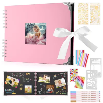 Produktbild von Hochzeitsfotoalbum mit 80 Seiten und Scrapbook