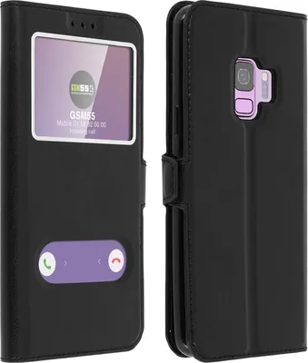 Obrázok produktu pre Samsung Galaxy S9 flipový kryt s dvojitým oknom a funkciou stojana - čierny