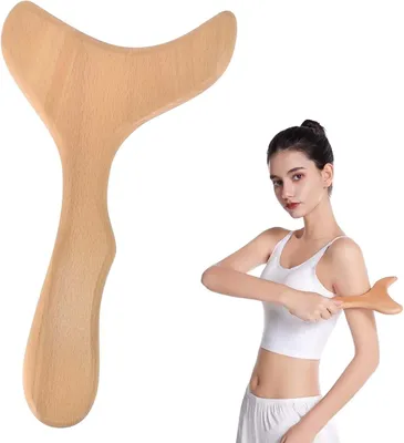 Produktbild von Große Kratzplatten, Massagegeräte, Anti-Cellulite-Gua-Sha-Massagegeräte zur Lymphdrainage, Holz-Schabermassagegeräte