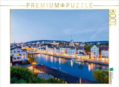 Produktbild von Calvendo Blick vom Lindenhof über die Limmat zum Limmatquai 1000 Teile Puzzle quer 640x480mm, Dieterich Werner; 7390388