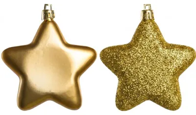 Produktbild von TrendLine Weihnachtskugeln Sterne bruchfest, langlebig 7 cm gold 8 Stück