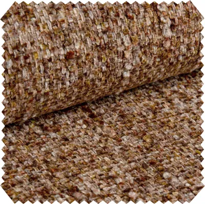 Produktbild von novely® MISCHLY Chenille Polsterstoff 430g/m² | Strapazierfähiger Melange Möbelstoff | Pflegeleichte Meterware | 1lfm - Farbe: 80 Orange-Braun