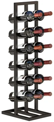 Produktbild von Freistehendes Weinregal aus Metall fš¹r 12 Flaschen, schwarz