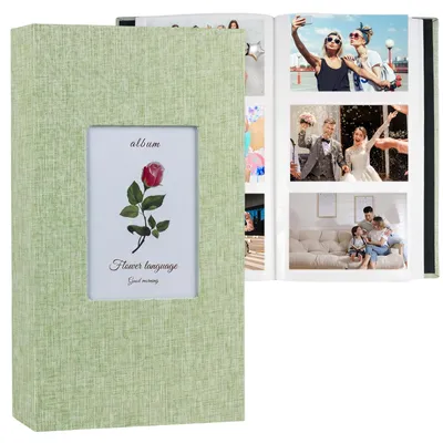Produktbild von Fotoalbum insteckalbum, 10 x 15 cm, 300 Fotos, saliegün, für Familienfotos