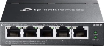 Image de TP-Link Omada Switch 5x GE ES205GP 4-Port PoE+