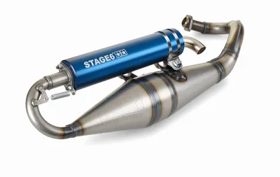 Zdjęcie produktu dla Stage6 Pro Replica Mk2 Niebieski Wydech Do Piaggio Gilera Ac Lc, Zatwierdzony.