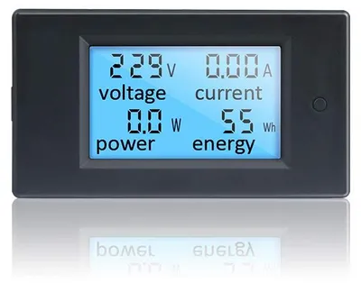 Zdjęcie produktu dla Amperomierz, woltomierz, cyfrowy miernik napięcia, miernik mocy, prąd zmienny (AC), 80-260V, 20A