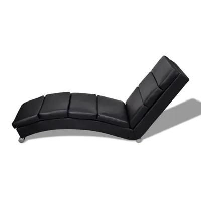 Immagine prodotto di Chaise longue nera in ecopelle