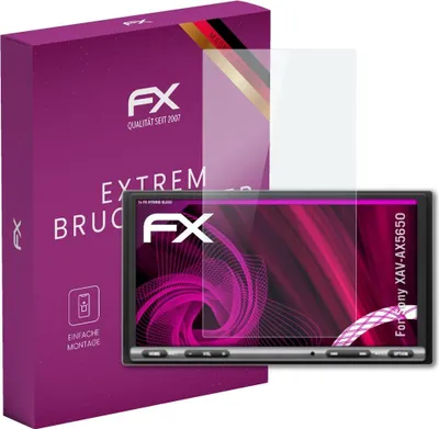 Produktbild von atFoliX FX-Hybrid-Glass Displayfolie kompatibel mit Sony XAV-AX5650 Glasfolie