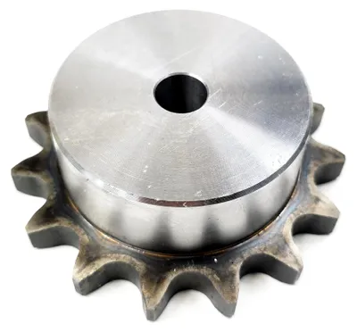 Image de Pignon 12B, 15 dents, avec moyeu, trempé, P : 19,05, 3/4″ Ozdowski, à une rangée