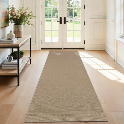 Immagine prodotto di Omgoods - Tappetino antiscivolo, 60 x 240 cm - Tappetino lavabile per ingresso e cucina - Marrone