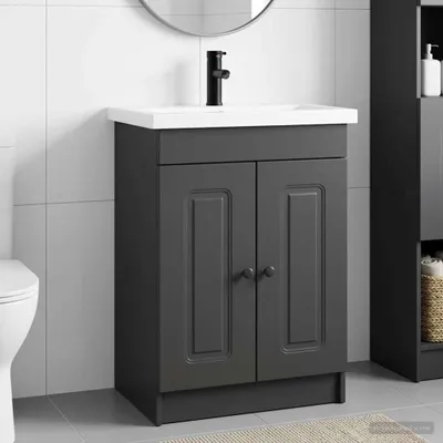 Productafbeelding van Maison Exclusive - Badkamerkastset, zwart, 78,5 x 37,5 x 81 cm, houtvezel