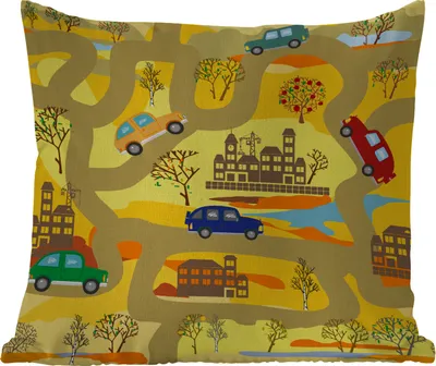 Produktbild von MuchoWow® Outdoor Kissen - Kinder - Wüste - Auto - Straßen - 50x50 cm - Wetterfest - Lounge Kissen - Komfortabel - Kissen mit Bild