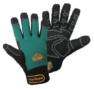 FerdyF. Mechanics Handschuhe Cold Worker Grün Schwarz