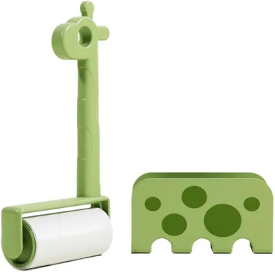 Obrázok produktu pre Odstraňovač chlpov pre domáce zvieratá – Lepivý valček – Odstraňuje chlpy – Extra silná priľnavosť – 14 x 5,5 x 25,5 cm – Zelený