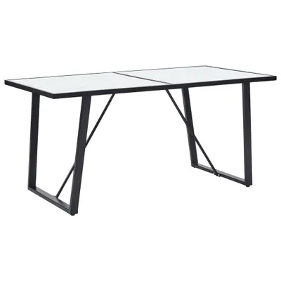 Obrázok produktu pre Jedálenský stôl, biely 160x80x75 cm, tvrdené sklo