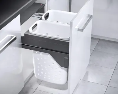 Zdjęcie produktu dla Hailo Kosz na pranie 3270841 Laundry Carrier 60 Kosz na pranie do zabudowy 66 litrów Ciemnoszary