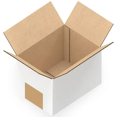 Produktbild von KK Verpackungen 100 Stück Versandkartons 160 x 120 x 110 mm Kartons 1-wellig, Faltkartons in Weiß