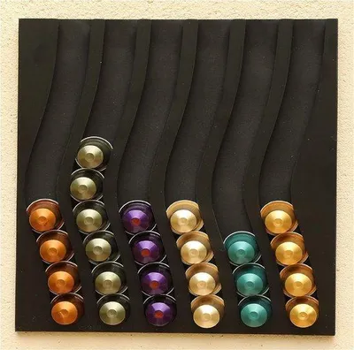 Image de Porte-capsules à café, acier inoxydable, cuisine, bureau